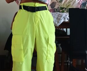 😁2/$12 Neon Yellow Parachute Pants